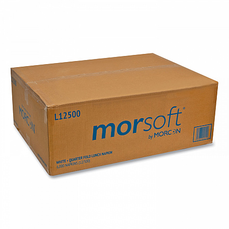 Morsoft 1/4 Fold Lunch Napkins, 1-Ply, 11.8 x 11.8, White, 6,000/Carton (1250)