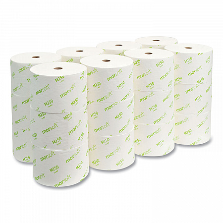 Small Core Bath Tissue, Septic Safe, 2-Ply, White, 1,250 Sheets/Roll, 24 Rolls/Carton (M250)