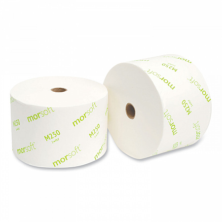 Small Core Bath Tissue, Septic Safe, 2-Ply, White, 1,250 Sheets/Roll, 24 Rolls/Carton (M250)