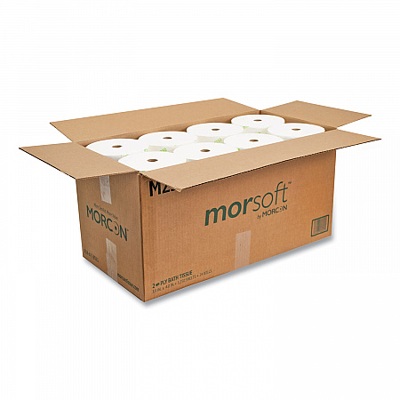 Small Core Bath Tissue, Septic Safe, 2-Ply, White, 1,250 Sheets/Roll, 24 Rolls/Carton (M250)