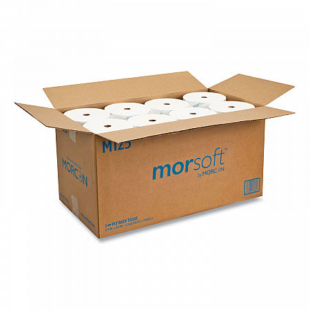 Small Core Bath Tissue, Septic Safe, 1-Ply, White, 2,500 Sheets/Roll, 24 Rolls/Carton (M125)