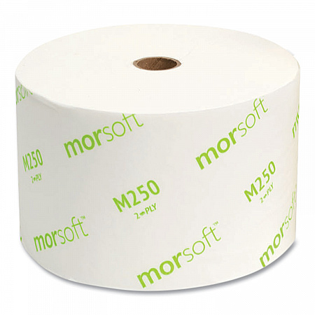 Small Core Bath Tissue, Septic Safe, 2-Ply, White, 1,250 Sheets/Roll, 24 Rolls/Carton (M250)