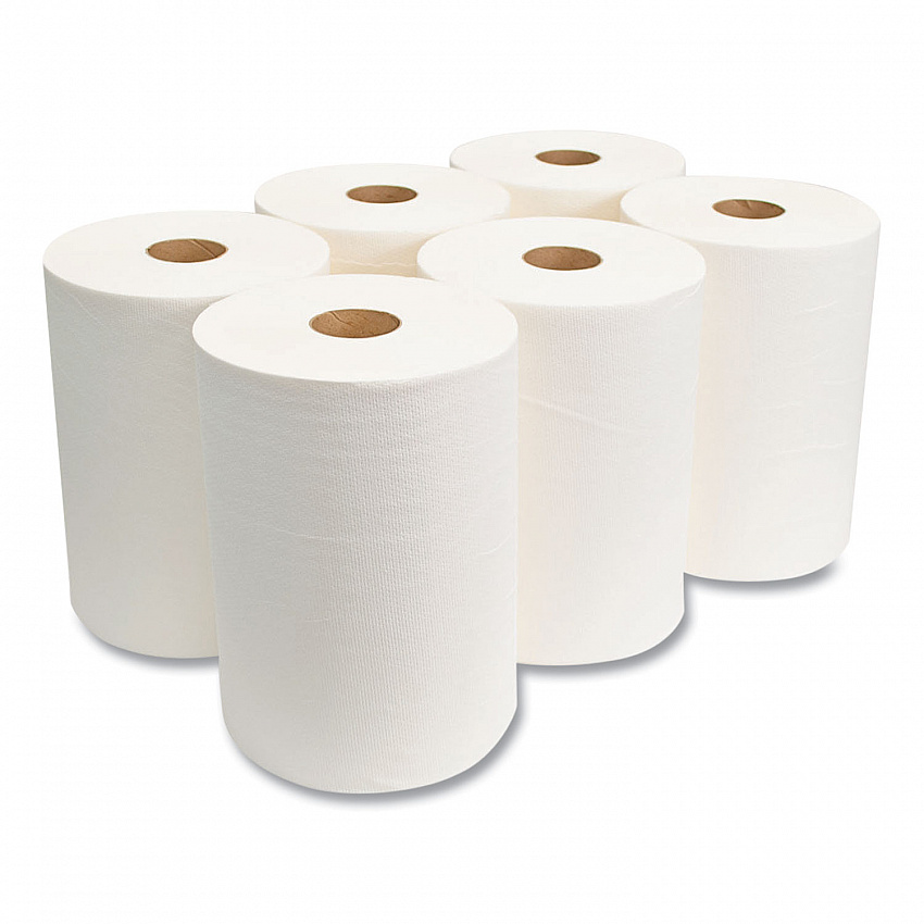 10 Inch TAD Roll Towels, 1-Ply, 10" x 500 ft, White, 6 Rolls/Carton (M610)