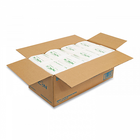 Morsoft Beverage Napkins, 1-Ply, 9 x 9, White, 500/Pack, 8 Packs/Carton (B8500)