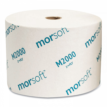 Small Core Bath Tissue, Septic Safe, 1-Ply, White, 2,000 Sheets/Roll, 24 Rolls/Carton (M2000)