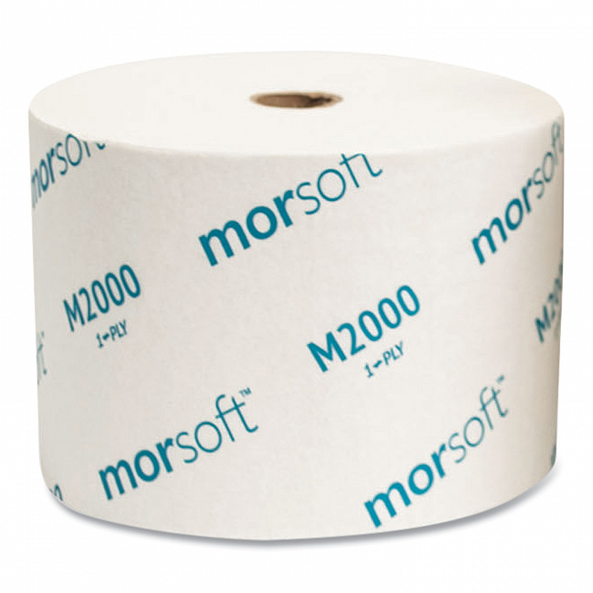 Small Core Bath Tissue, Septic Safe, 1-Ply, White, 2,000 Sheets/Roll, 24 Rolls/Carton (M2000)