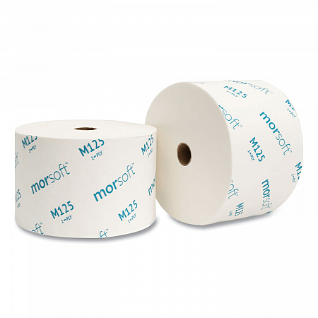 Small Core Bath Tissue, Septic Safe, 1-Ply, White, 2,500 Sheets/Roll, 24 Rolls/Carton (M125)