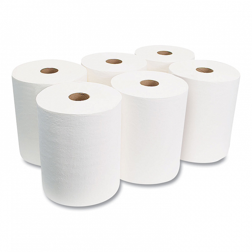 10 Inch TAD Roll Towels, 1-Ply, 10" x 700 ft, White, 6 Rolls/Carton (VT8010)