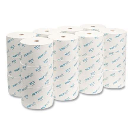 Morcon Small Core Bath Tissue, Septic Safe, 1-Ply, White, 2500 Sheets/Roll, 24 Rolls/Carton (M125)
