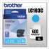 Brother LC103C Innobella High-Yield Ink, 600 Page-Yield, Cyan