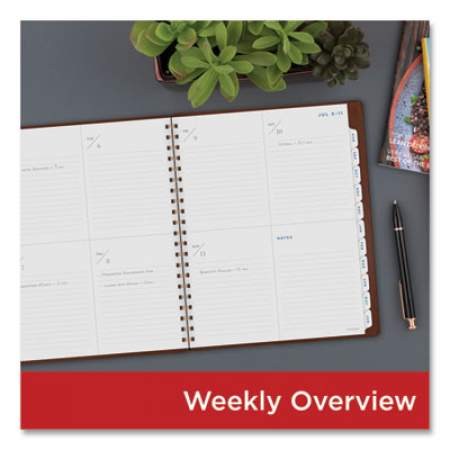 AT-A-GLANCE Signature Collection Academic Weekly/Monthly Planners, 11.5 x 8, Distressed Brown Cover, 13-Month (July-July): 2021-2022 (YP905A09)