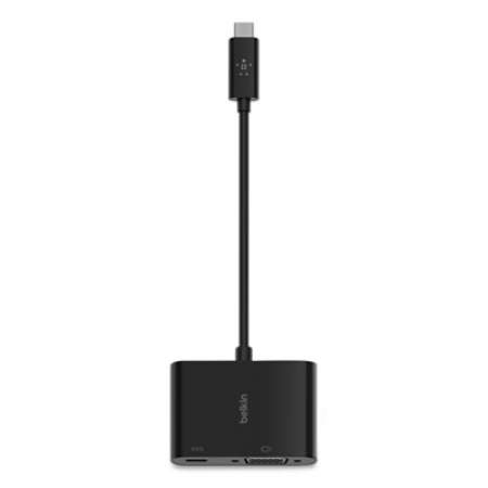 Belkin USB-C to VGA + Charge Adapter, USB-C(F); USB-C(M); VGA, 2.36", Black (AVC001BKBL)