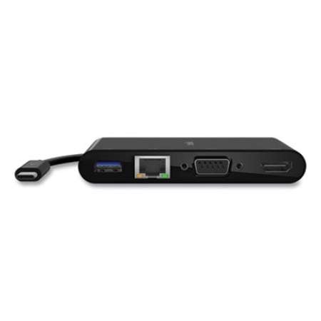 Belkin USB-C Multimedia Adapter, HDMI; Ethernet; USB-A; USB-C; VGA, 4.33", Black (AVC005BKBL)