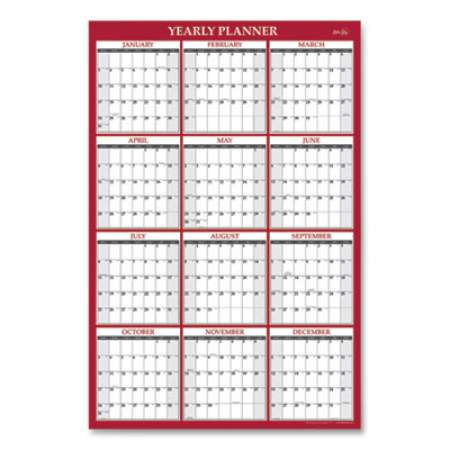Blue Sky Classic Red Laminated Erasable Wall Calendar, Classic Red Artwork, 48 x 32, White/Red/Gray Sheets, 12-Month (Jan-Dec): 2022 (100034)