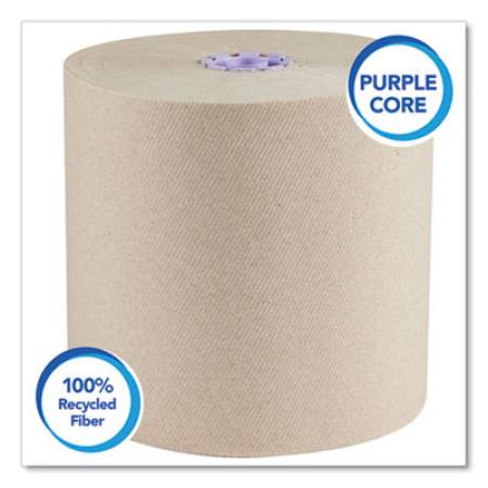 Scott Essential 100% Recycled Fiber Hard Roll Towel, 1.75" Core, Brown, 8" x 700 ft, 6/Carton (54038)