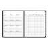 Blue Sky Solid Black Teacher's Weekly/Monthly Lesson Planner, Two-Page Spread (Nine Classes), 11 x 8.5, Black Cover, 2021 to 2022 (134433)