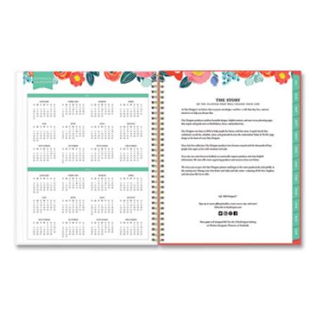 Blue Sky Day Designer Academic Weekly/Monthly Planner, Floral Sketch, 11 x 8.5, Multicolor Cover, 12-Month (July-June): 2021-2022 (132262)
