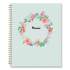 Blue Sky Laurel Academic Year Weekly/Monthly Planner, Floral Artwork, 11 x 8.5, Green/Pink Cover, 12-Month (July-June): 2021-2022 (131947)