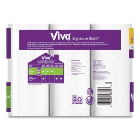 Viva Signature Cloth Choose-A-Sheet Kitchen Roll Paper Towels, 2-Ply, 11 x 5.9, White, 78 Sheets/Roll, 6 Roll/Pack, 4 Packs/Carton (53332)