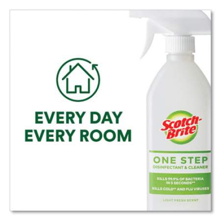 Scotch-Brite One Step Disinfectant and Cleaner, Light Fresh Scent, 28 oz Spray Bottle (SB1STPRTU)