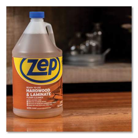 Zep Commercial Hardwood and Laminate Cleaner, Fresh Scent, 1 gal, 4/Carton (ZUHLF128CT)