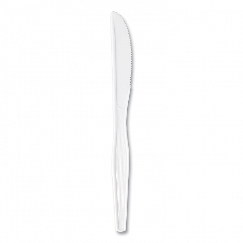 Plastic Cutlery, Heavyweight Knife, 7.5", White, 1,000/Carton (KH217)