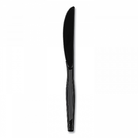 Plastic Cutlery, Heavyweight Knife, Black, 1,000/Carton (KH517)