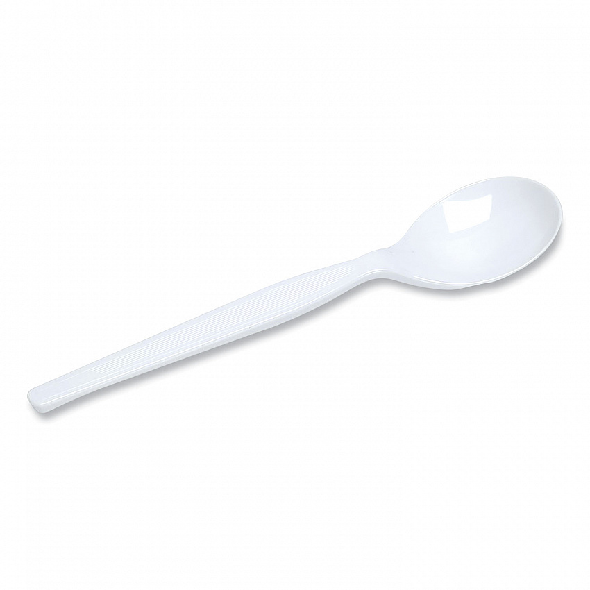 Plastic Cutlery, Heavyweight Soup Spoon, White, 1,000/Carton (SH217)