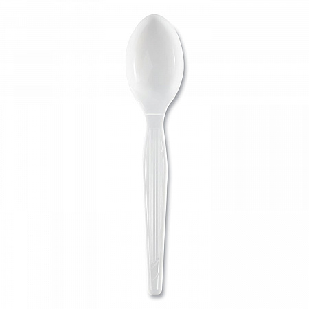 Plastic Cutlery, Heavyweight Spoon, White, 1,000/Carton (TH217)