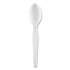 Dixie Plastic Cutlery, Heavyweight Teaspoons, White, 1,000/Carton (TH217)