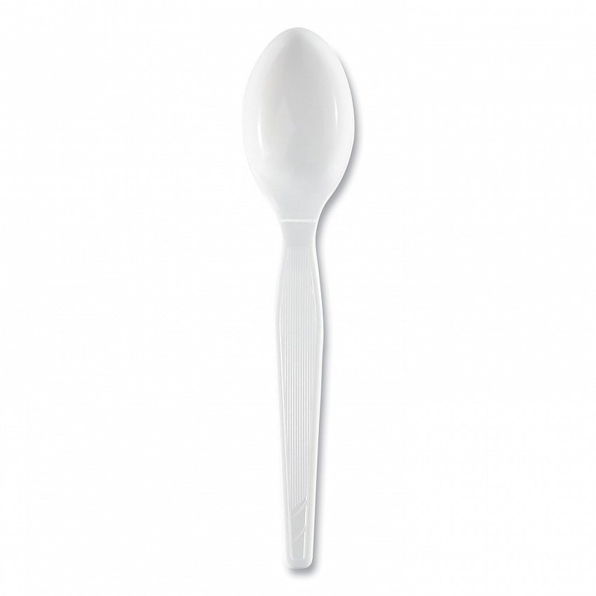 Plastic Cutlery, Heavyweight Spoon, White, 1,000/Carton (TH217)