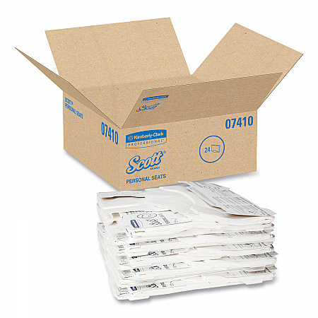 Personal Seats Sanitary Toilet Seat Covers, 15 x 18, White, 125/Pack (07410PK)