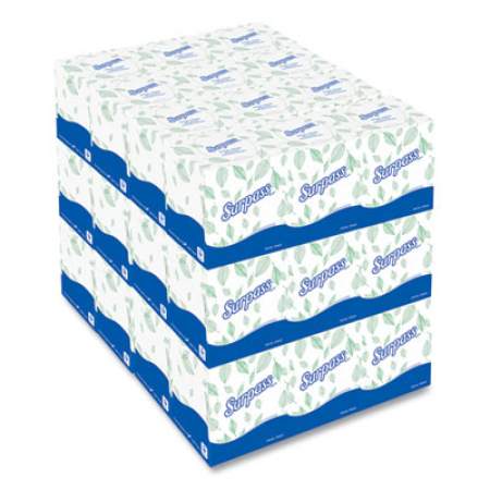 Surpass Facial Tissue, 2-Ply, White, Pop-Up Box, 110/Box, 36 Boxes/Carton (21320)