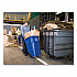 Square Brute Recycling Rollout Container, 50 gal, Plastic, Blue (9W2773BLU)