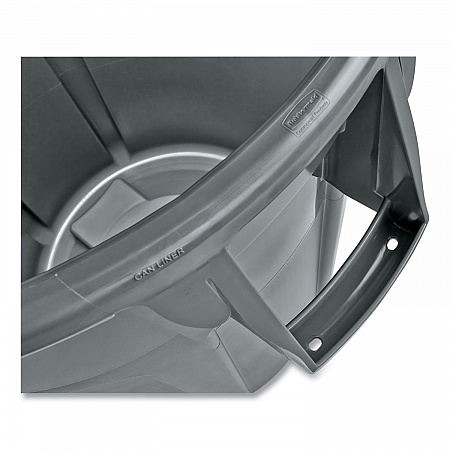 Vented Round Brute Container, 44 gal., Plastic, Gray (264360GY)