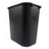 Rubbermaid Commercial Deskside Plastic Wastebasket, Rectangular, 7 gal, Black (295600BK)
