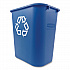 Deskside Recycling Container, Medium, 28.13 qt, Plastic, Blue (295673BE)