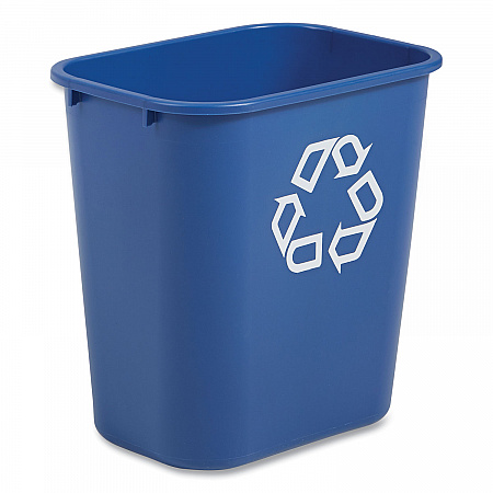 Deskside Recycling Container, Medium, 28.13 qt, Plastic, Blue (295673BE)