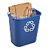 Deskside Recycling Container, Medium, 28.13 qt, Plastic, Blue (295673BE)