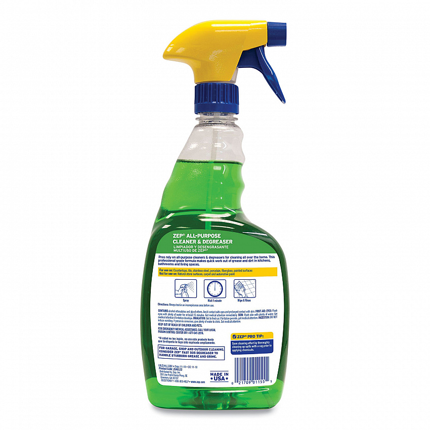 All-Purpose Cleaner and Degreaser, 32 oz Spray Bottle (ZUALL32EA)