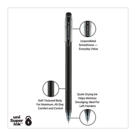 uni-ball Jetstream 101 Roller Ball Pen, Stick, Bold 1 mm, Black Ink, Black Barrel, Dozen (1768011)