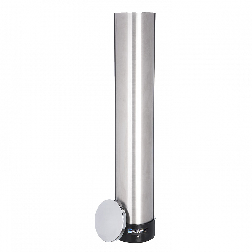 Large Water Cup Dispenser with Removable Cap, For 12 oz to 24 oz Cups, Stainless Steel (C3400P)