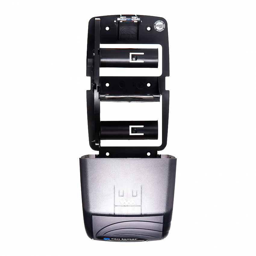 Duett Standard Bath Tissue Dispenser, Oceans, 7.5 x 7 x 12.75, Transparent Black Pearl (R3590TBK)