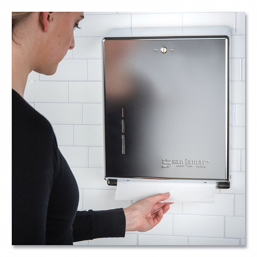 C-Fold/Multifold Towel Dispenser, 11.38 x 4 x 14.75, Chrome (T1900XC)