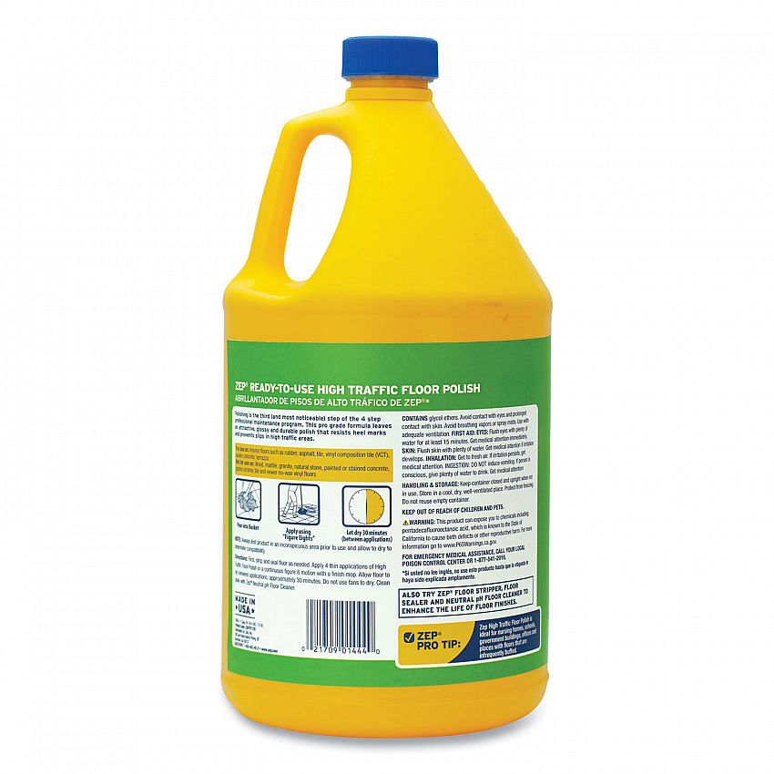High Traffic Floor Polish, 1 gal Bottle (ZUHTFF128EA)