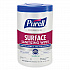 Foodservice Surface Sanitizing Wipes, 1-Ply, 10 x 7, Fragrance-Free, White, 110/Canister, 6 Canisters/Carton (934106CT)