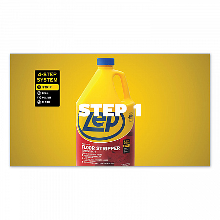 Floor Stripper, Unscented, 1 gal, 4/Carton (ZULFFS128CT)