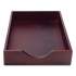 Carver Hardwood Stackable Desk Trays, 1 Section, Legal Size Files, 10.25" x 15.25" x 2.5", Mahogany (07223)