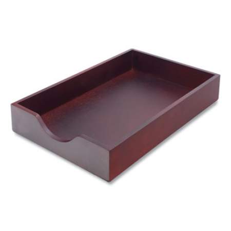 Carver Hardwood Stackable Desk Trays, 1 Section, Legal Size Files, 10.25" x 15.25" x 2.5", Mahogany (07223)