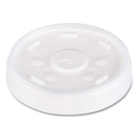 Dart Plastic Lids, For 16oz Hot/cold Foam Cups, Straw-Slot Lid, White, 1000/carton (16SLCT)